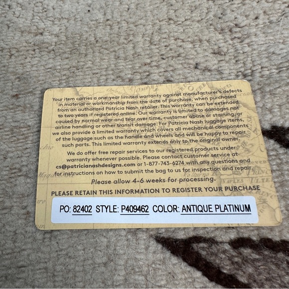 Patricia Nash Antique Platinum silver wallet leather fold metallic - Picture 2 of 13